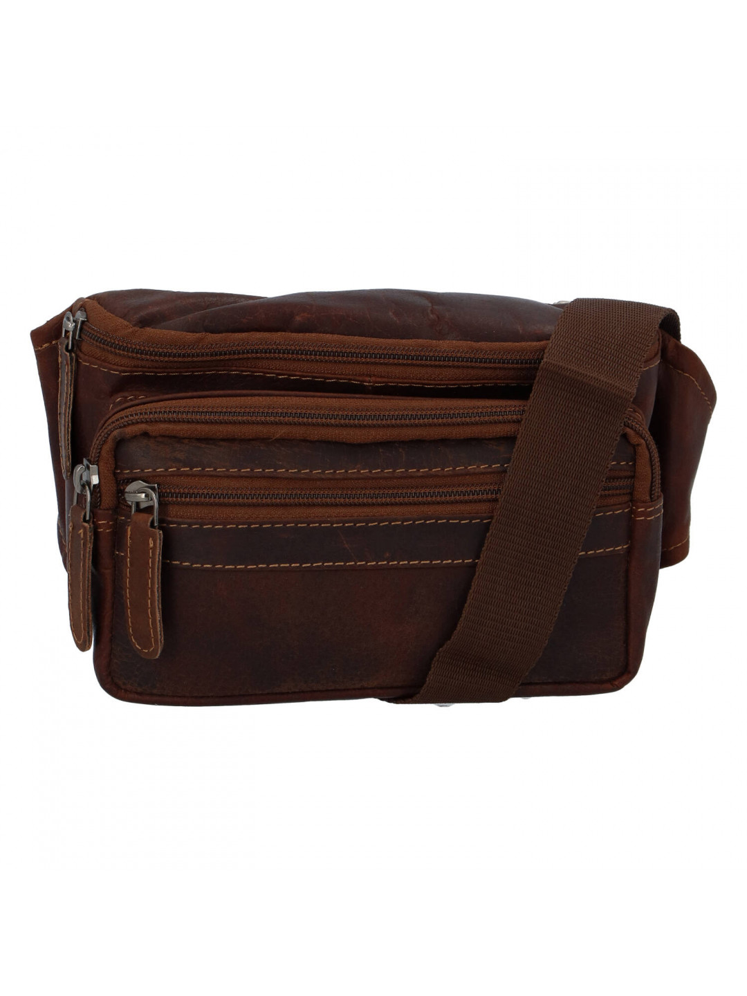 Universální kožená ledvinka Leonardo Joel hnědá